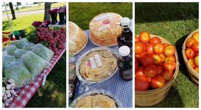 Fresh vegetables/baked goods/produce